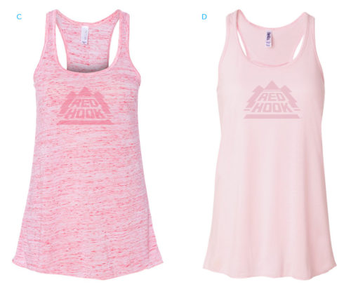 129725 Redhook Logo Tanks Women MOCK C - 8800 Red Marble / D - 8800 Soft Pink