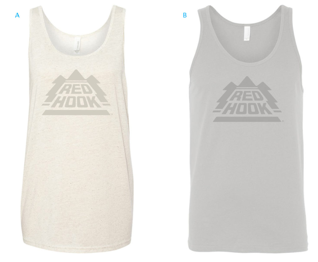 129726 Redhook Logo Tanks Men MOCK A - 3480 Oatmeal / B - 3480 Silver