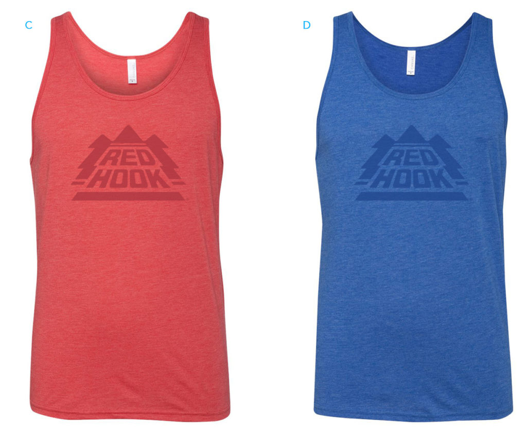 129726 Redhook Logo Tanks Men MOCK C - 3480 Red Tri / D - 3480 Royal Tri